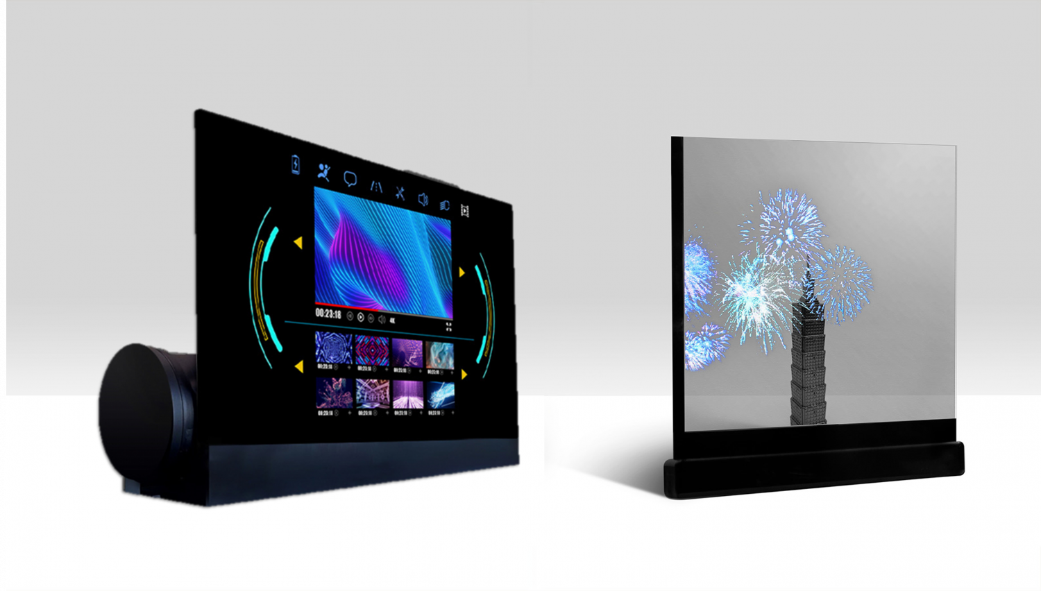 可捲式、折疊性、高透明